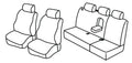 Set coprisedili Superior - Grigio/Nero - compatibile per Land Rover Freelander 5p (10/97>11/06) dal 10/2003