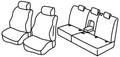Set coprisedili Superior - Nero/Rosso - compatibile per Land Rover Discovery (01/17>)