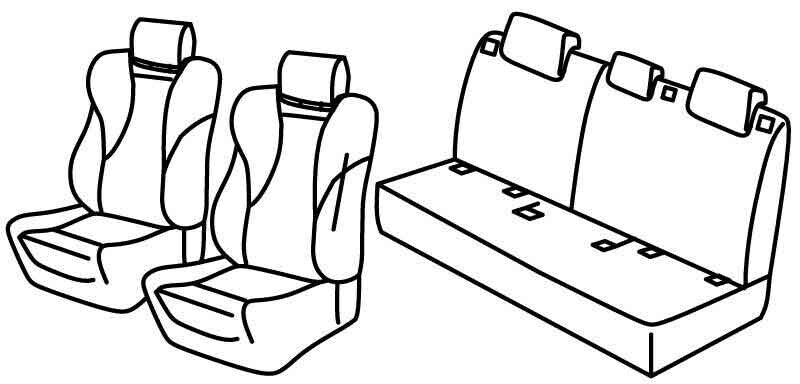 Set coprisedili Superior - Nocciola - compatibile per Land Rover Evoque 5p (09/15>12/18)