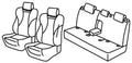 Set coprisedili Superior - Nocciola - compatibile per Land Rover Evoque 5p (09/15>12/18)