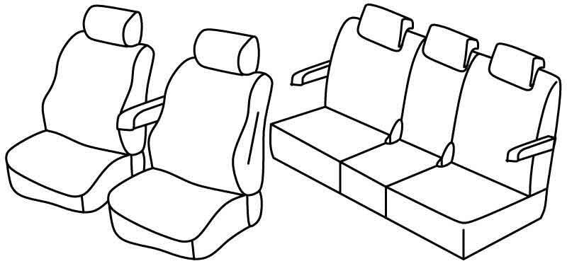 Set coprisedili Superior - Nero/Rosso - compatibile per Mazda 5 5p (08/05>10/10)