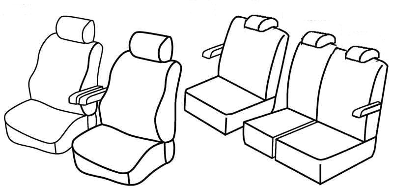 Set coprisedili Superior - Nero/Grigio - compatibile per Mazda 5 5p (11/10>10/13)