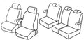 Set coprisedili Superior - Grigio/Nero - compatibile per Mazda 5 5p (11/10>10/13)