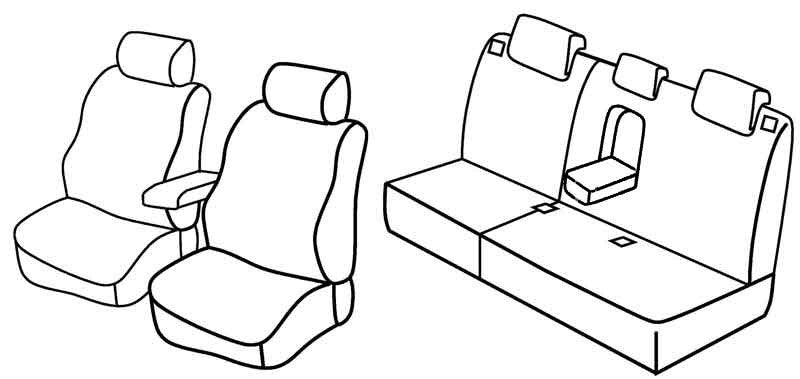 Set coprisedili Superior - Nocciola - compatibile per Mazda 6 4p (04/08>12/12)