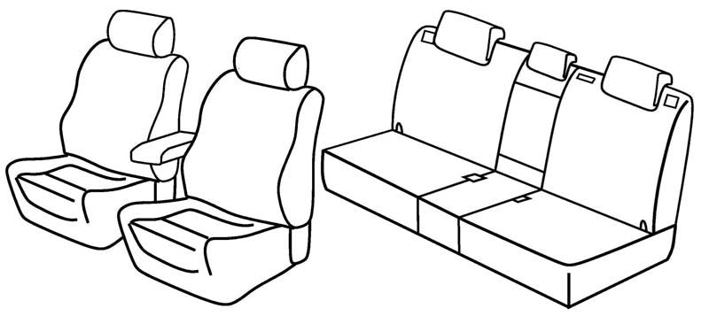 Set coprisedili Superior - Nero/Blu - compatibile per Mazda CX-5 (04/12>05/17)