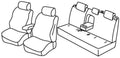 Set coprisedili Superior - Nero/Blu - compatibile per Mazda CX-3 (06/15>09/22)
