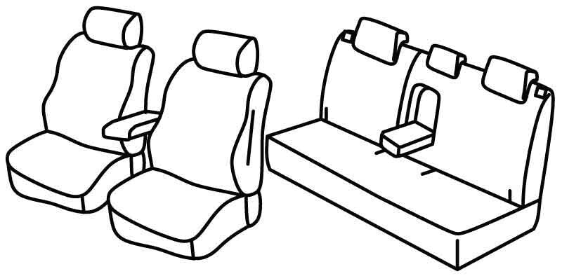 Set coprisedili Superior - Nero/Grigio - compatibile per Mazda CX-7 (06/07>09/09)