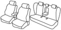 Set coprisedili Superior - Nero/Rosso - compatibile per Mazda 6 4p (04/08>12/12)