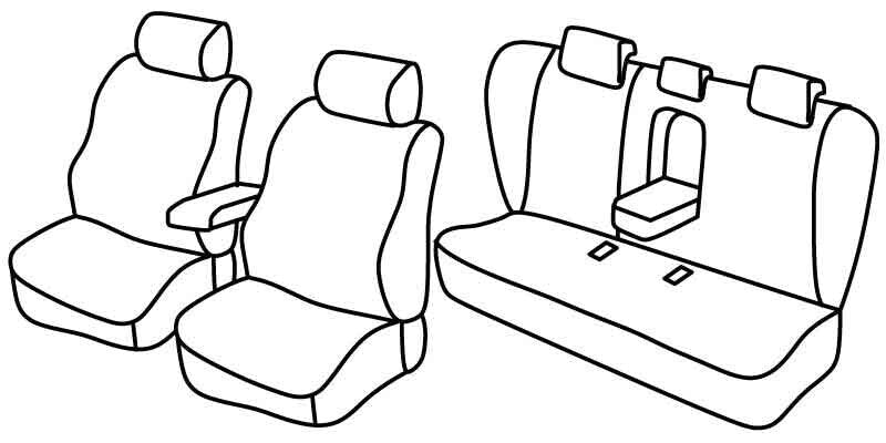Set coprisedili Superior - Nero/Rosso - compatibile per Mazda 6 4p (04/08>12/12)
