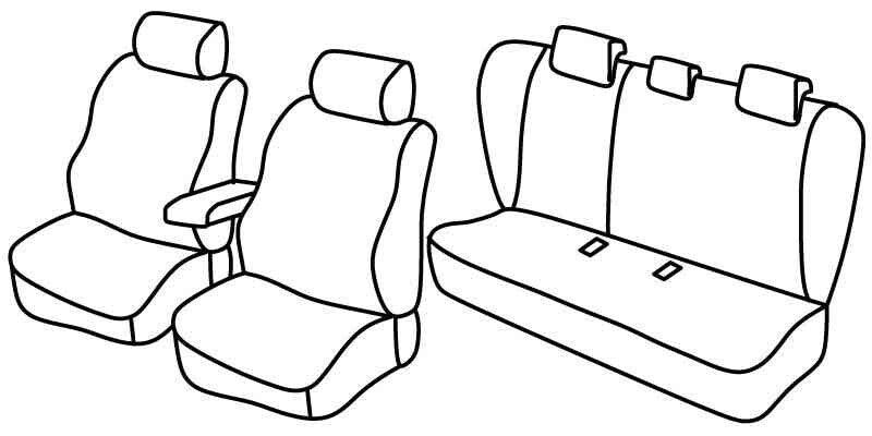 Set coprisedili Superior - Nero/Grigio - compatibile per Mazda 6 4p (04/08>12/12)