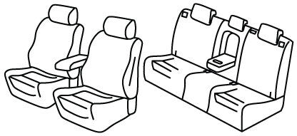 Set coprisedili Superior - Nero/Blu - compatibile per Mazda CX-5 (04/12>05/17)