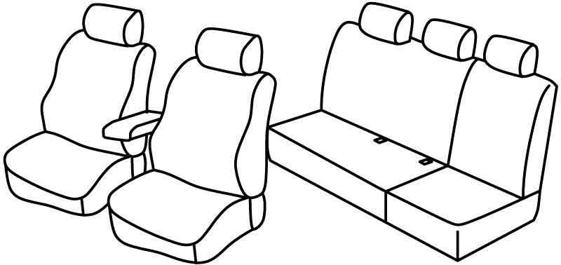 Set coprisedili Superior - Nero/Grigio - compatibile per Mercedes Classe A 5p (05/97>08/04)
