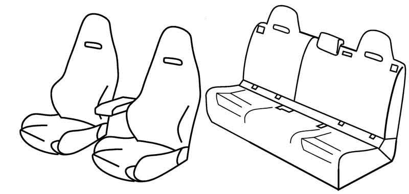 Set coprisedili Superior - Nero/Blu - compatibile per Mercedes Classe A 5p (10/12>05/18)