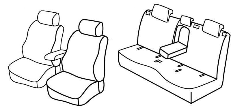 Set coprisedili Superior - Nero/Grigio - compatibile per Mercedes Classe B (10/11>01/19)