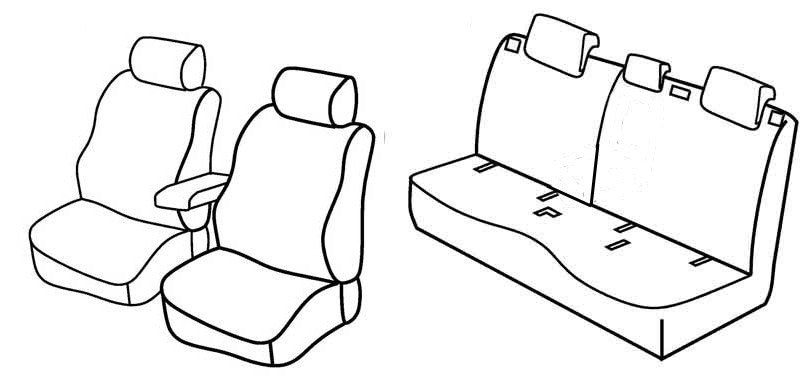 Set coprisedili Superior - Grigio/Nero - compatibile per Mercedes Classe B (10/11>01/19)