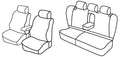 Set coprisedili Superior - Nocciola - compatibile per Mercedes Classe C 4p (05/00>01/07) fino al 3/2004