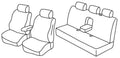 Set coprisedili Superior - Nero/Grigio - compatibile per Mercedes Classe C 4p (05/00>01/07) dal 4/2004