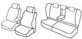 Set coprisedili Superior - Nero/Grigio - compatibile per Mercedes Classe C 4p (05/00>01/07) dal 4/2004