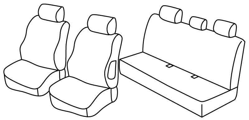 Set coprisedili Superior - Nocciola - compatibile per Mercedes Classe C 4p (02/07>02/14)