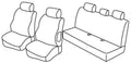 Set coprisedili Superior - Nero/Rosso - compatibile per Mercedes Classe C 4p (02/07>02/14)