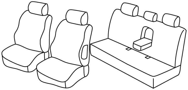Set coprisedili Superior - Beige - compatibile per Mercedes Classe C 4p (02/07>02/14)
