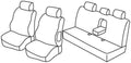 Set coprisedili Superior - Nero/Grigio - compatibile per Mercedes Classe C 4p (02/07>02/14)