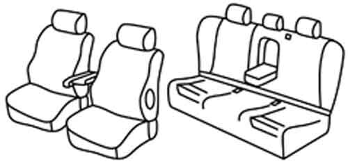 Set coprisedili Superior - Grigio/Nero - compatibile per Mercedes Classe C 4p (02/07>02/14)