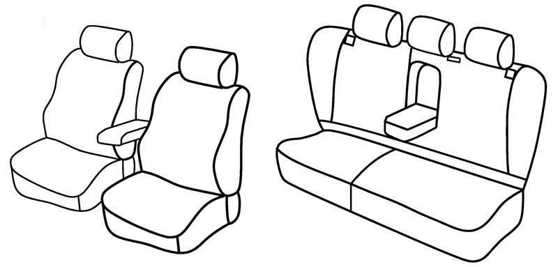 Set coprisedili Superior - Nocciola - compatibile per Mercedes Classe C sw (04/01>12/07) fino al 3/2004
