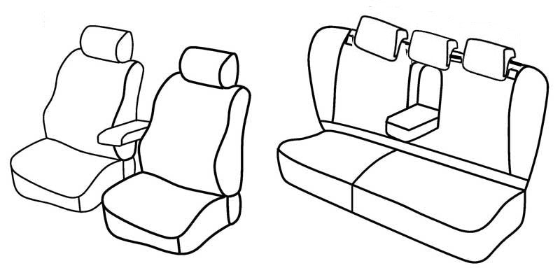 Set coprisedili Superior - Beige - compatibile per Mercedes Classe C sw (04/01>12/07) dal 4/2004