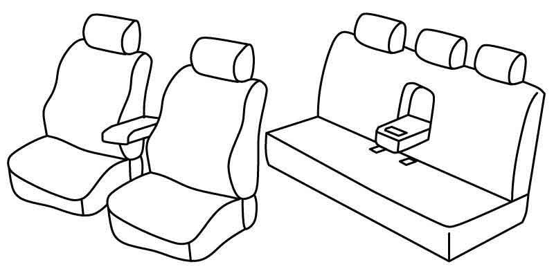 Set coprisedili Superior - Nocciola - compatibile per Mercedes Classe E 4p (03/02>02/09) No Sport