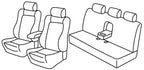 Set coprisedili Superior - Nero/Grigio - compatibile per Mercedes Classe E 4p (03/02>02/09) Sport