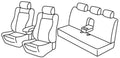Set coprisedili Superior - Grigio/Nero - compatibile per Mercedes Classe E 4p (03/02>02/09) Sport