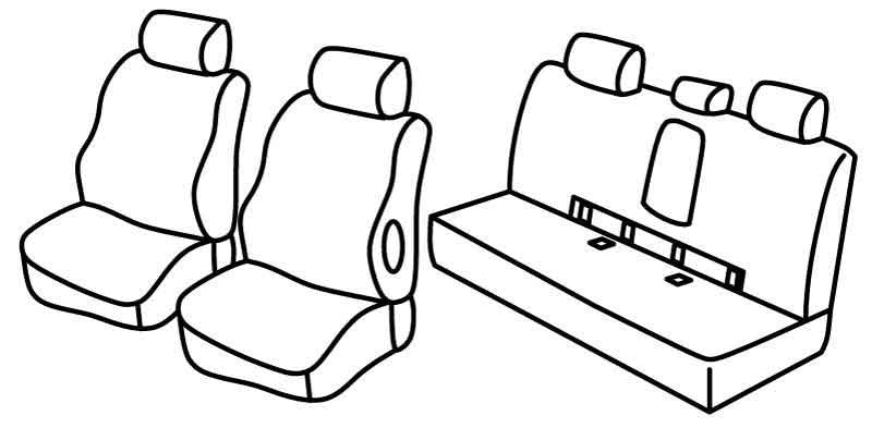 Set coprisedili Superior - Nocciola - compatibile per Mercedes Classe E 4p (03/09>06/16)