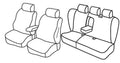 Set coprisedili Superior - Nero/Blu - compatibile per Mercedes Classe E sw (03/03>08/09)