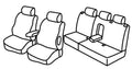 Set coprisedili Superior - Grigio/Nero - compatibile per Mercedes Classe E sw (03/03>08/09) dal 2006