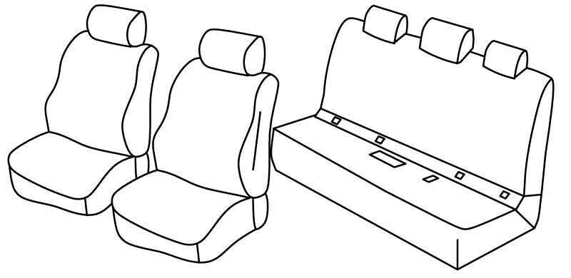 Set coprisedili Superior - Beige - compatibile per Mercedes Classe C 4p (03/14>05/21)