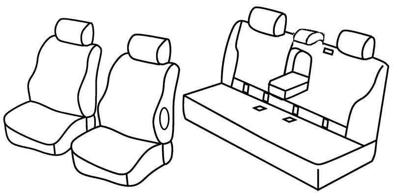 Set coprisedili Superior - Nocciola - compatibile per Mercedes Classe E sw (09/09>11/16)