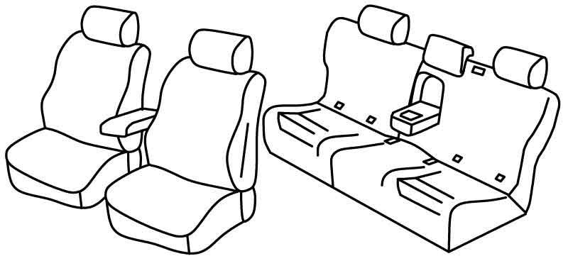 Set coprisedili Superior - Grigio/Nero - compatibile per Mercedes GLE 5p (07/15>12/18)