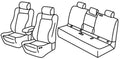 Set coprisedili Superior - Grigio/Nero - compatibile per Mercedes EQC (07/19>10/24) - Mercedes GLC Coupè (10/16>05/23)