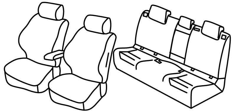Set coprisedili Superior - Nocciola - compatibile per Mercedes Classe B (02/19>)