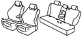 Set coprisedili Superior - Nero/Grigio - compatibile per Mercedes Classe E 4p (07/16>10/23)