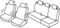 Set coprisedili Superior - Nero/Rosso - compatibile per Mercedes Classe B (05/05>09/11)