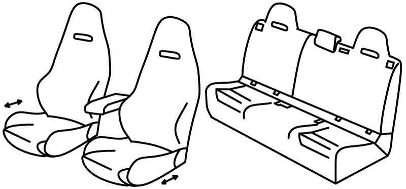 Set coprisedili Superior - Beige - compatibile per Mercedes CLA 4p (02/13>04/19) - Mercedes Classe A 5p (10/12>05/18) - Mercedes GLA (03/14>03/20)