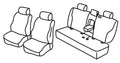 Set coprisedili Superior - Nero/Rosso - compatibile per Mercedes Classe E sw (12/16>08/20)