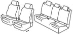 Set coprisedili Superior - Nero/Grigio - compatibile per Mercedes GLA (04/20>)
