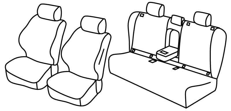 Set coprisedili Superior - Nocciola - compatibile per Mercedes GLE (01/19>)