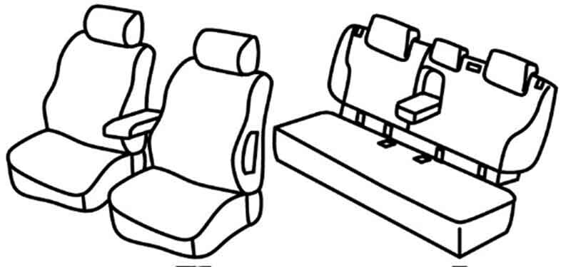 Set coprisedili Superior - Beige - compatibile per Mercedes GLK (10/08>09/15)
