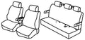 Set coprisedili Superior - Grigio/Nero - compatibile per Mercedes Classe V (03/14>) - Mercedes Vito (01/15>)