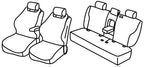 Set coprisedili Superior - Nero/Rosso - compatibile per Mercedes Classe E 4p (07/16>10/23) Avantgarde