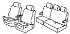 Set coprisedili Superior - Nero/Grigio - compatibile per Mercedes Vito Tourer (01/15>)